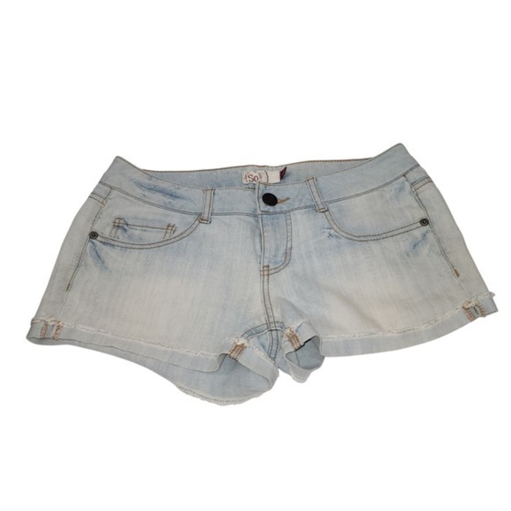 So Women Sz 9 Jean Shorts Denim‎ Western Summer Beach Festival Y2K Boho Hippie